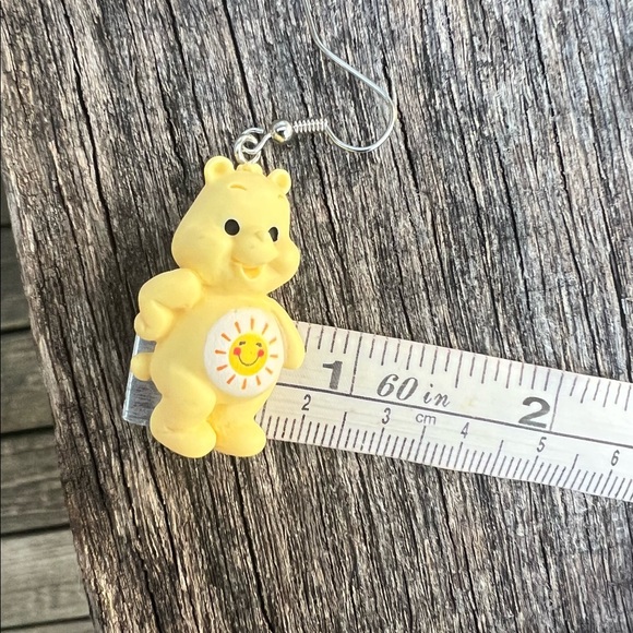 Rose Pink earrings Care Bears Inspired earrings bear rainbow care bear Hot Pink - Picture 11 of 14